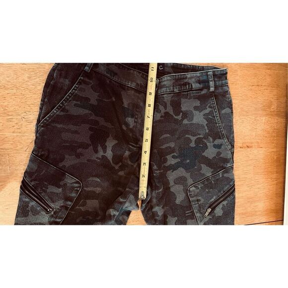 JAMES JEANS BOYFRIEND CARGO SHADOW CAMOUFLAGE COMBAT JOGGER PANTS SZ 26 - Picture 5 of 14